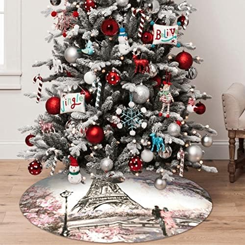 Пола за Коледно 48 стил Кули на Париж Коледно Дърво Подложка за Коледната Украса на Коледната Парти Празнични Украси