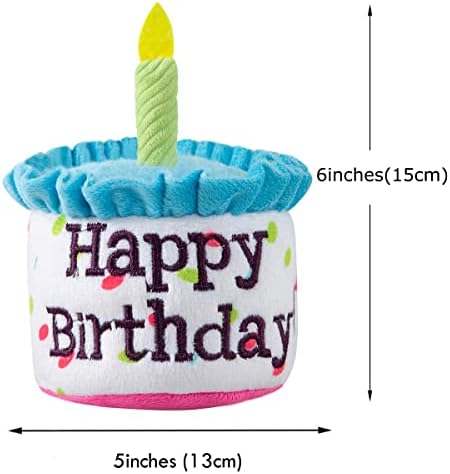 Детски играчки за торти за рождения Ден на Голямо Куче Ushang Пет, Пищащие Играчки за Кучета във Формата на Тортата с честит Рожден Ден за