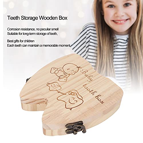 Кутия за Млечни Зъби, Дървена Кутия За Съхранение на Зъбите, Кутия За Събиране на Подаръци За Спомен За Млечни Зъби, Кутии За Съхранение