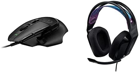 Жичен детска мишка Logitech G502 X - Black + Жичен детска слушалки Logitech G335 - Черен