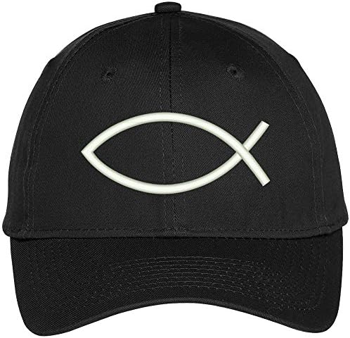 Магазин за модни дрехи Christian Ichthys Бродирани Бейзболна Шапка със символа на Рибата Ихтис