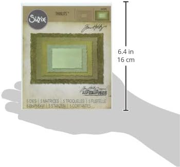 Sizzix, Многоцветен, Комплект печати Thinlits, Многопластова Deca от Тим Хольца, 5 опаковки, Един размер