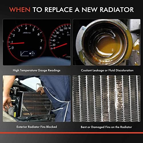 Радиатор за охлаждаща течност на двигателя A-Premium в събирането, съвместим с Ram 1500, 2500, 3500, 4500, 5500, 2014-2018, 1500 Classic