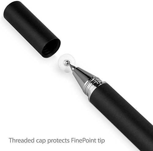 Стилус за Pax AF10 (Stylus Pen от BoxWave) - Капацитивен стилус FineTouch, Сверхточный Стилус за Pax AF10 - Черно jet black