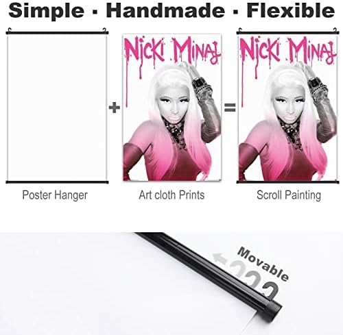 Розово, с монтиран на стената Художествен Окачен Плакат Nicki Декоративен Окачен Плакат за Хола Спални 16x24 ИНЧА