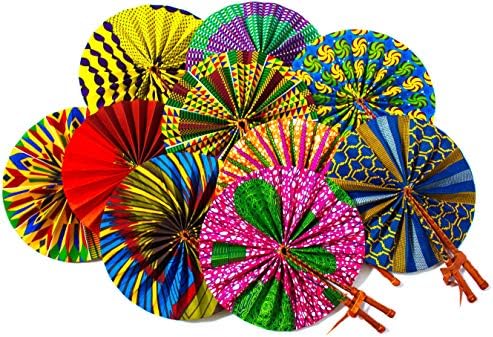 Tess World Разработва Случаен Фен от Африканската тъкани / Произведено в Африка/Ankara Fan/ AC65