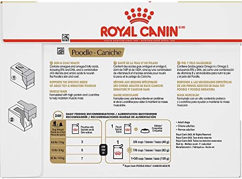 Храна за кучета Royal Canin Breed Health Nutrition за пудели в торбата със сос, 3-унция са в чантата (опаковка от 12 броя), 722985