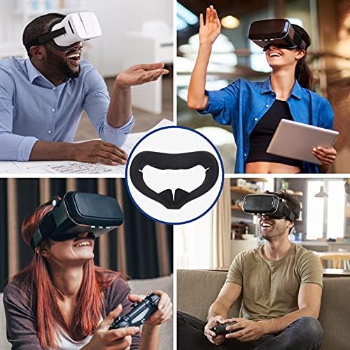ОТЛИЧНА Силиконов Тампон за лице VR-слушалки, Съвместими с Oculus Quest 2 (черен)