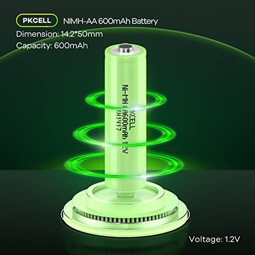 Акумулаторна батерия PKCELL AA Ni-MH Батерия е Предварително Заредена Батерия за градински Соларни лампи (12 Броя AA600mAh)