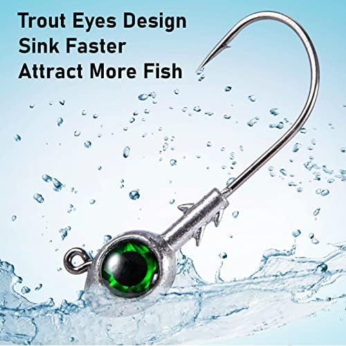 Dr.Fish 10 X Риболовни Очи Приспособления 3D Очите Глави от Пъстърва, Риба на Куката Стръв Жива Стръв Пластмасова Кука-Главата На
