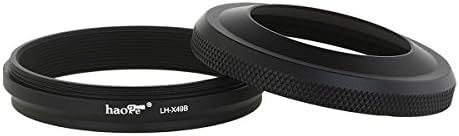 Haoge LH-X49B 2в1 Цельнометаллическая Ультратонкая сенник за обектив обектив с Набор от Преходни пръстени за фотоапарати Fuji Fujifilm FinePix