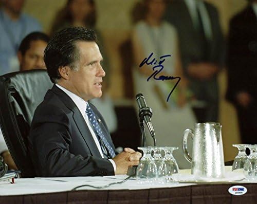 Мит Ромни е Подписал Истинска Снимка 11X14 с Автограф на PSA /ДНК Q45698