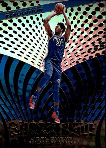 2018-19 на Ударната вълна на революцията Панини 10 Джоел Эмбиид Филаделфия 76-ърс Баскетболно Търговска картичка НБА