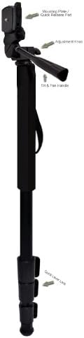 Професионален черно 72 монопод/Unipod (быстросъемный) за широкоугольного един обектив за телефотография Tamron AF Zoom 18-250