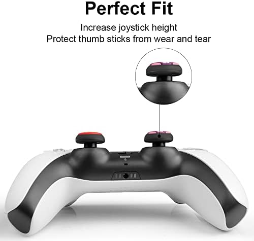 Капачки за улавяне на палеца за контролер PS5 / 4, Силиконова капачка за аналогови стика, Съвместима с контролер на Nintendo