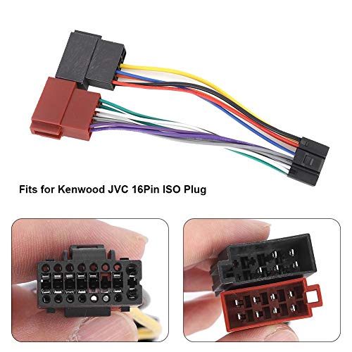 KIMISS 16-Пинов Допълнителен Адаптер ISO-Адаптер Гумата Конектор кабели Кабели Адаптер Подходящ за Kenwood NC