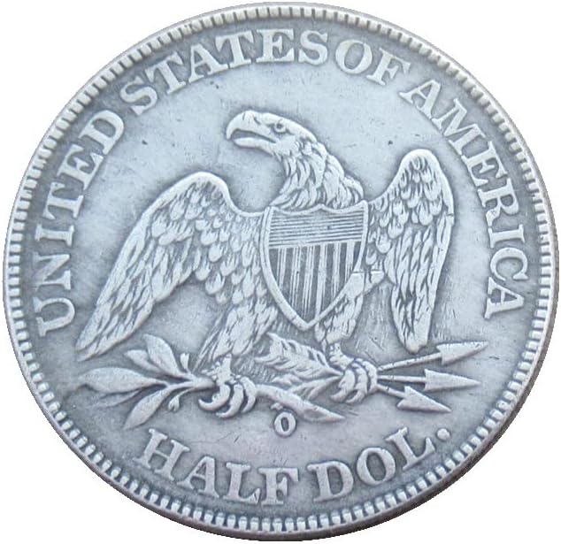Възпоменателна Монета-Копие на Знамето на САЩ в Полдоллара на 1848 г. с Посеребренным покритие
