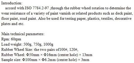 Тестер износване paint филм Gowe Об/мин: 60 об/мин изпитване на материали тестване на материали за изпитване на материали устойчивост на износване,