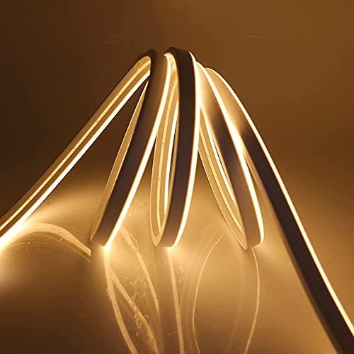 Led лента XUNATA, Външна Гъвкава led неонова светлинна въже с дължина 16,4 фута/5 м, топли бели светлинни ленти dc 12 v, 2835 120 светодиода/M,