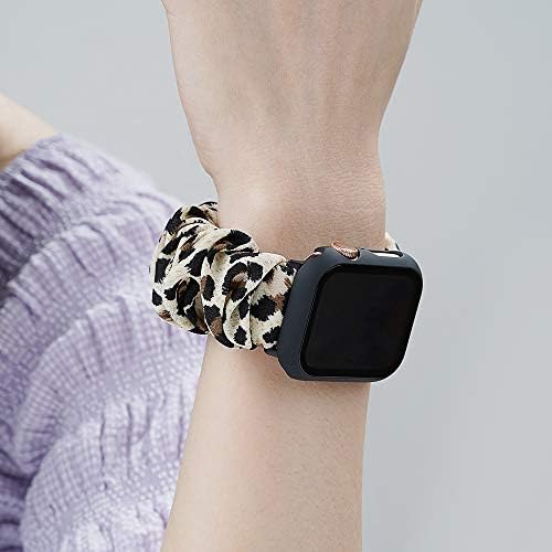 baozai е Съвместим с ластик за Apple Watch Band 40 мм SE/Series 6, с еластична гривната от мека тъкан и защитен калъф Apple