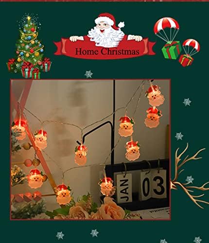 Edearkar 2-Pack 20 Led Гирлянди Дядо Коледа, 3 м/9,84 Фута, Топли Бели Декоративни led Гирлянди, Осветление на батерии за украса на Коледното