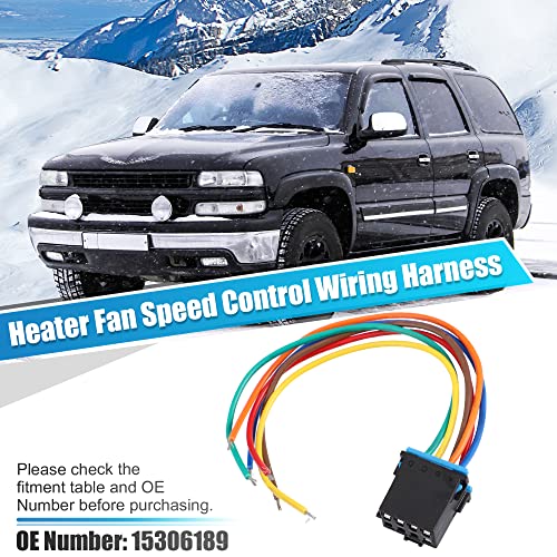 X AUTOHAUX Конектор кабели проводници за Контрол на скоростта на вентилатора нагревател на променлив ток, за Chevrolet Silverado,