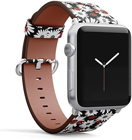Съвместим с големи Apple Watch 42 мм 44 мм, 45 мм (всички серии) Кожена каишка за часовник Каишка Гривна с адаптери (Цветове