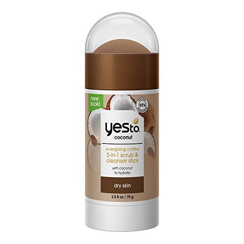 Yes To Coconut Coffee 2-В-1 Пилинг-стик за измиване на лицето, Отшелушивающая и почистваща формула За дългосрочна заличаване замърсяване