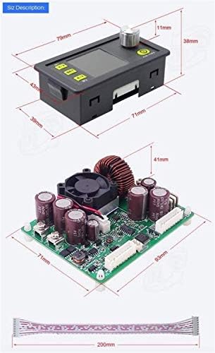 ZYM119 LCD Волтметър 50 В 20A - B с постоянно напрежение, стъпка надолу Ток, Комуникационен Цифров Преобразувател на напрежение на захранването,