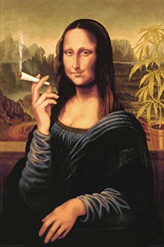 На голям Плакат с изображение на Мона Лиза за пушачи размер 35x23 инча, 24x36