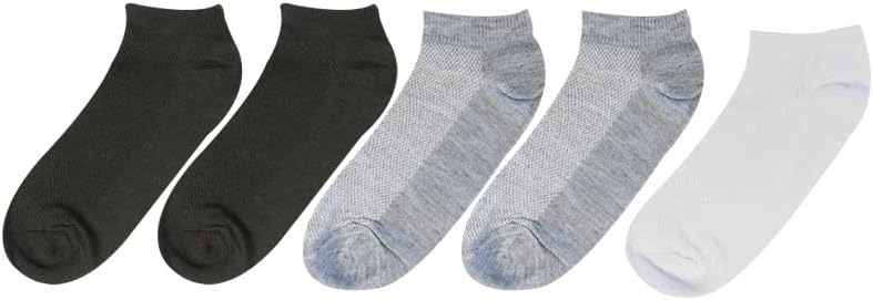 n/a 5 чифта Мъжки етажа чорапи Four Seasons, чанта, Пролетно-летни Чорапи, Мъжки Мрежести чорапи дишащи бизнес чорапи (Цвят: B Размер: One Size)