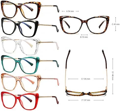 Очила за четене RESVIO за Жени в Рамки очила Котешко око С Квадратна Пружинным тръба на шарнирна Връзка, за четене ръчно изработени
