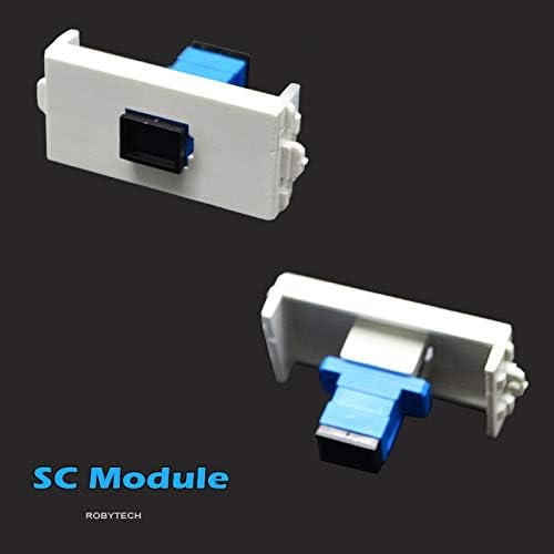 Стенни панела с HDMI + SC Simplex Keystone Модулен Мултимедиен Аудио-Видео Оптичен Жак Конектори, Изход Бели Декоративни лицеви панели за Монтиране