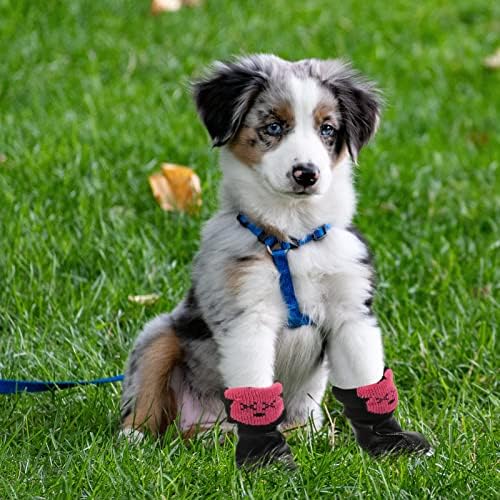 PATKAW 4 бр. Зимни Обувки за кучета, Топли Обувки за Кучета, Градинска Обувки За Кучета, за Защита на Лапите на Обувките, предназначени