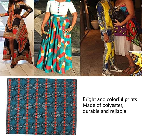 Mxzzand 6 Ярда Африканската плат с восъчните разпечатки от Полиестер, Различни Геометрични Цветни Модели, Полиестерен Плат