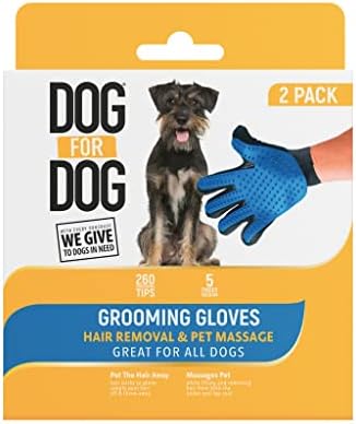 Ръкавици за грижа за домашни любимци DOG for - Ръкавици за миене на кучета за щадящо отстраняване на вълна | Ръкавици за отстраняване на