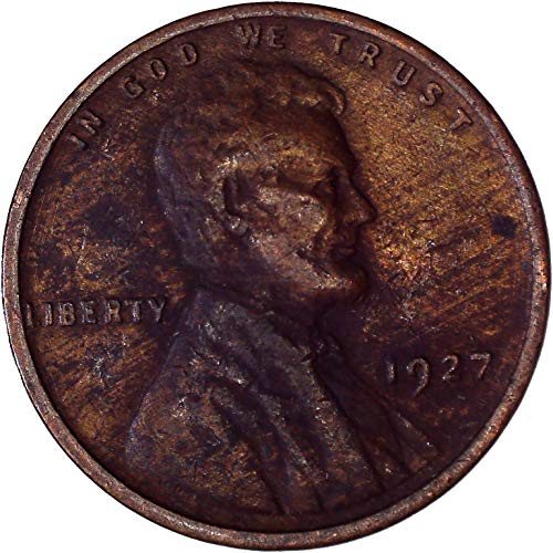 1927 Линкълн пшеничен цент 1C много добър