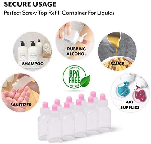 За многократна употреба контейнер за течност (30 cc) - Сжимаемая Пътна бутилка Без съдържание на BPA с закручивающейся капак - Опаковка от