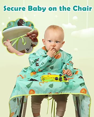 Бебешките Лигавници за хранене Lictin Coverall - 2 опаковки на Детски Нагрудников с дълъг ръкав за хранене