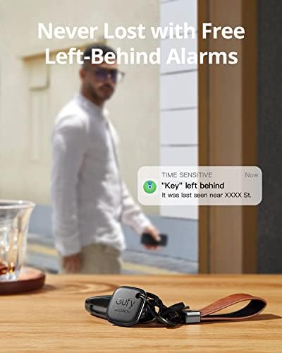 eufy Сигурност от Anker SmartTrack Линк (черен, 5 бр.), Работи с Apple Find My (iOS), с устройство за търсене на ключове, Bluetooth