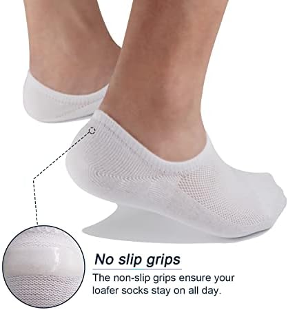 SIXDAYSOX Мъжки чорапи, без да се показва, 8 Двойки Невидими Памучни чорапи с дълбоко деколте, Нескользящие Къси Чорапи, Размер