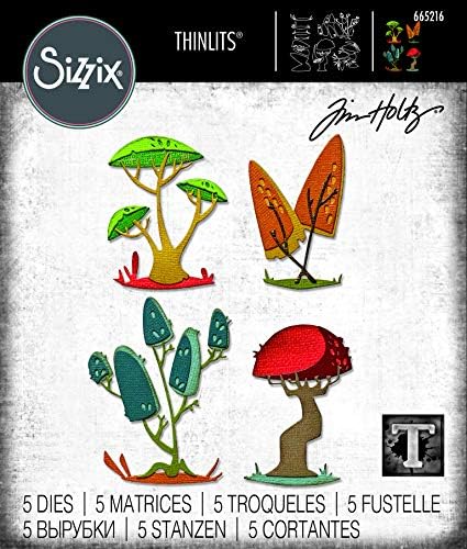 Sizzix Thinlits Die 665216 Страхотни Гмурци от Тим Хольца, 5 опаковки, Цветни