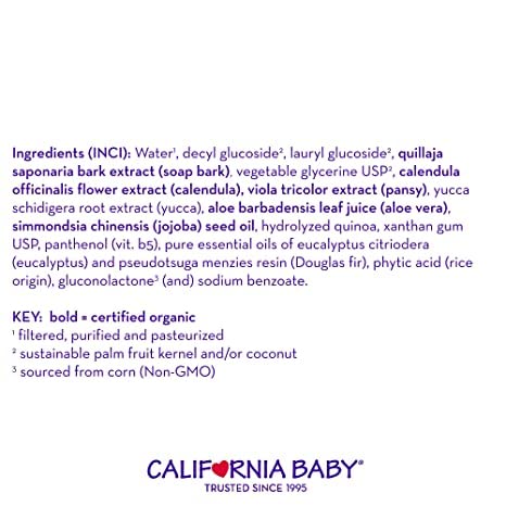 Детски шампоан и средство за измиване на тялото California Baby Tea Tree & Lavender - Бебешки сапун и шампоан за деца,