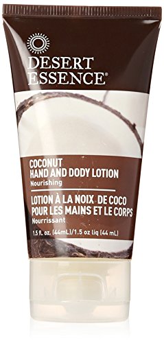 Кокосов крем за ръце и тяло Desert Essence Coconut - 1,5 течни унции - Nutritional - Овлажнява и омекотява кожата Копринена