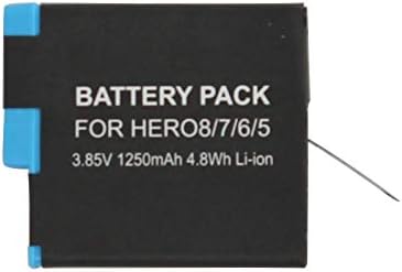 Замяна на батерията AHDBT-801 в комплект с 1 зарядно устройство за камери GoPro HERO7 Silver - Съвместима с напълно декодированной