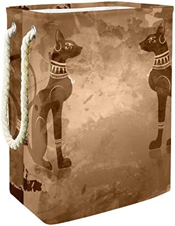 Тъканни кошници DJROW за Съхранение на Папирус с Черни Египетските Котки, Кутия За Съхранение на Играчките в Детската градина за Деца
