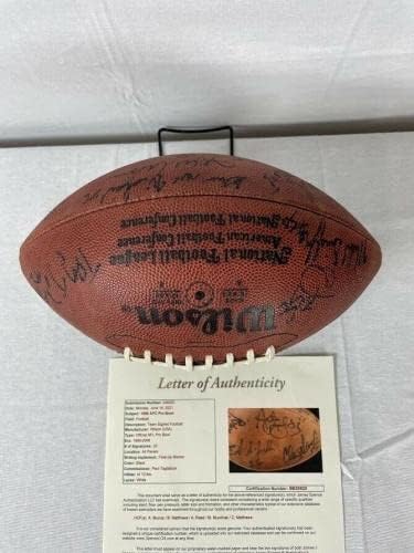 1990 AFC pro bowl футболна топка с автограф от 20 подписи, 5 топки, JSA - Футболни топки с автографи