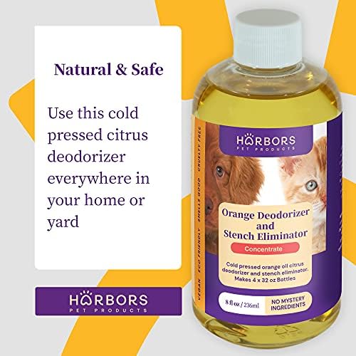 Портокалов Дезодорант Harbor и средство за отстраняване на миризмата от домашни любимци. Премахва кучешка и кошачью урината. Незабавно