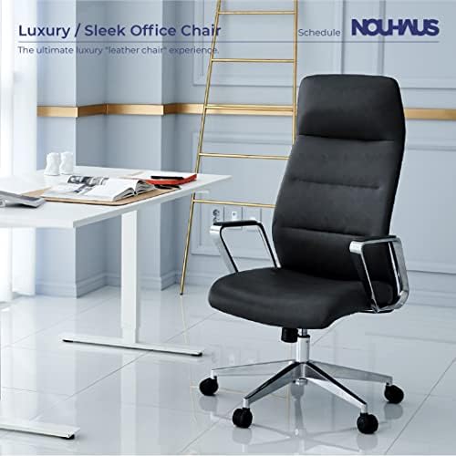 График Nouhaus. Прост, модерен офис стол. Стол за работа, домашен офис и обучение. Хубава стол за работния плот, стол за ръководител