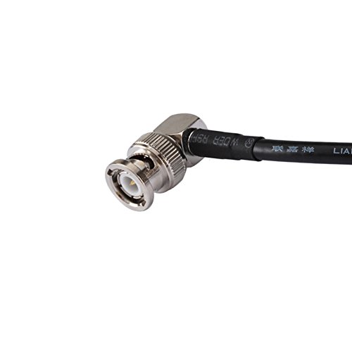 Радиочестотни конектор Bnc Plug RA до штекеру с Коаксиальным Гъвкав кабел Rg58 1,6 метра за видео сигнали с аналогов и сериен цифров